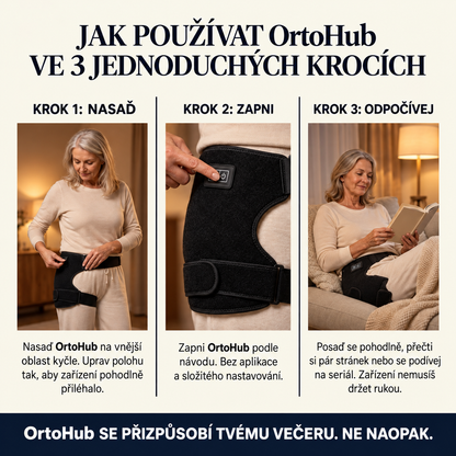 OrtoHub HipPro™ - Terapeutický masážní přístroj na kyčle 4 v 1